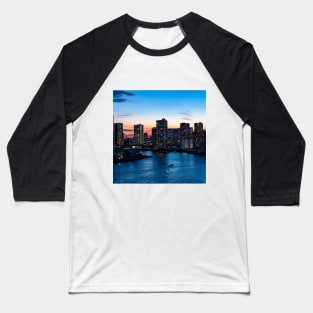 SCENERY 38 - Night Life City Building Skyline Architecture Baseball T-Shirt